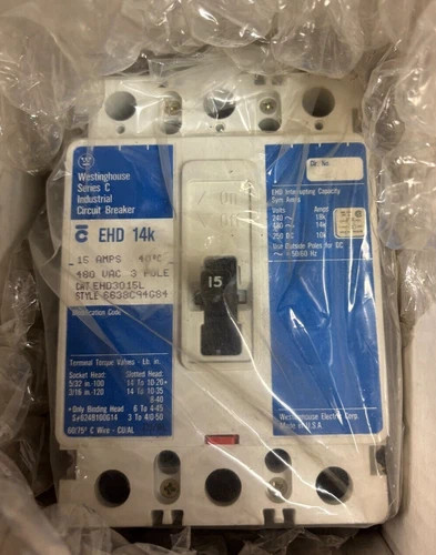 Westinghouse Series C Industrial Circuit Breaker EHD3015L — primary product image