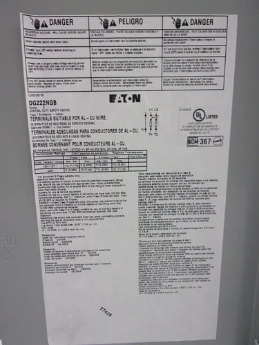 Eaton DG222NGB General Duty Safety Switch — product image 6 of 8