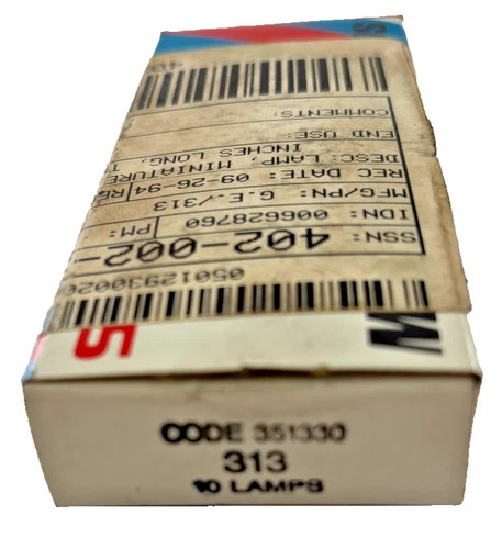 Sylvania 313 Miniature Lamp Bulb – Industrial Indicator Light (10/BOX) — primary product image