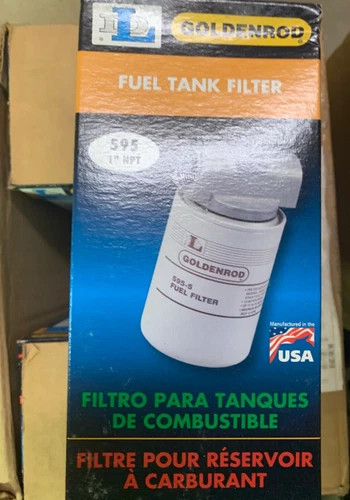 Goldenrod 595 Canister Fuel Tank Filter with 1" NPT Top Cap — primary product image