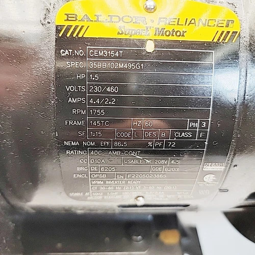Grundfos NBS015-070 Split Coupled End Suction Pump with Baldor Reliance 1.5 HP Motor — product image 7 of 8