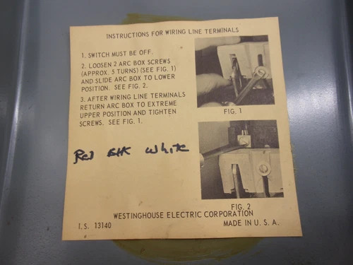 Westinghouse HF422N Heavy Duty Safety Switch, 60A, 240V, 3P/4W, Fusible, NEMA 1 — product image 3 of 8