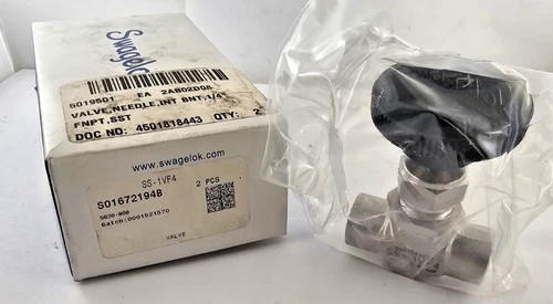 Swagelok SS-1VF4 Needle Valve 1/4" FNPT 316 Stainless Steel — product image 6 of 6