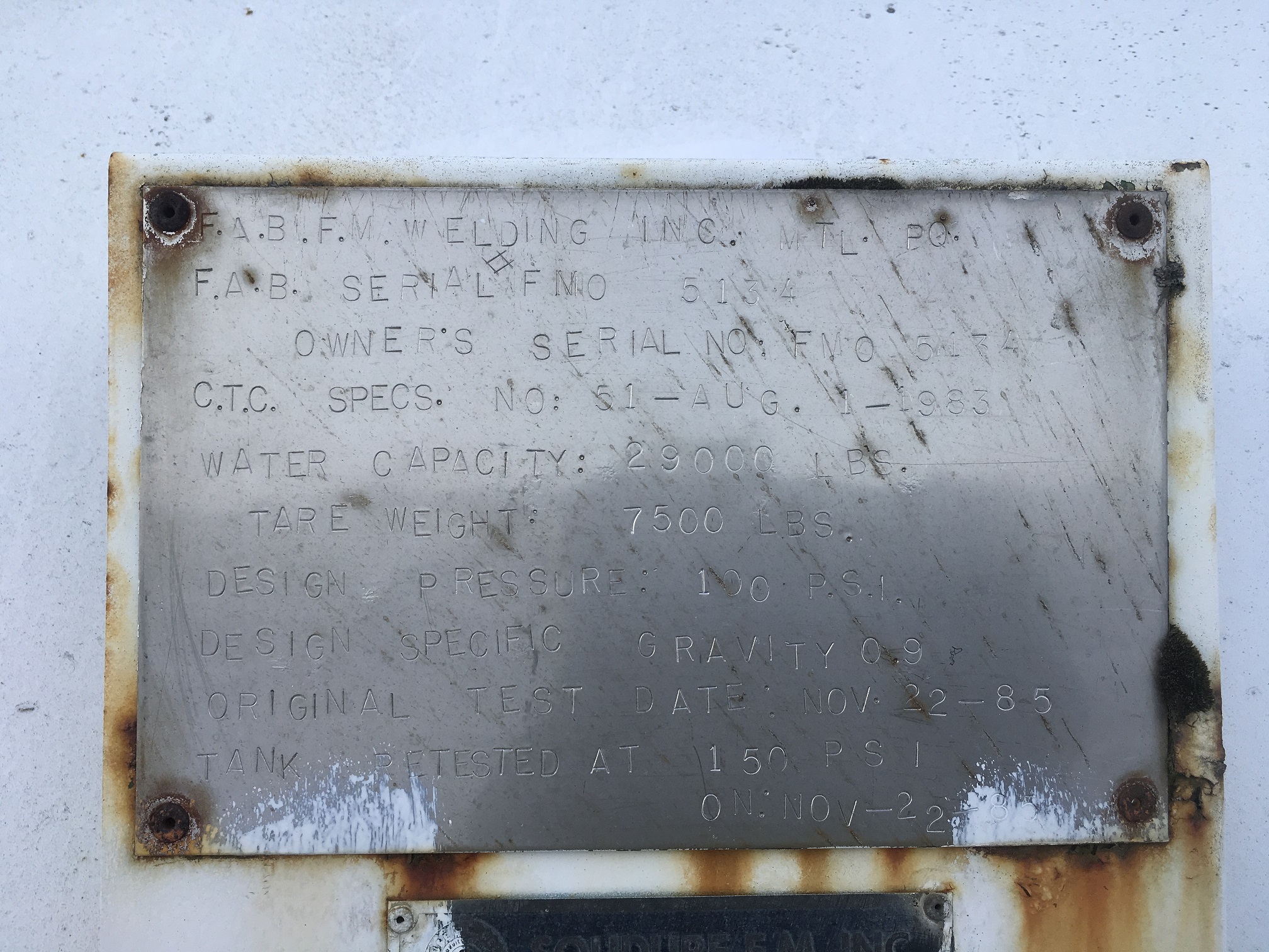 Soudure F.M. Inc. Horizontal Pressure Vessel FMO 5134, 8' Diameter x 7' Length — product image 7 of 8