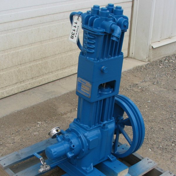Hycomp 2AN8-321-AJMVO-20 Oil-Free Two-Stage Air-Cooled Gas Compressor Block with Flywheel