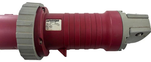 Leviton 460P7W Watertight Pin and Sleeve Plug, 60A, 480VAC, 3 Phase