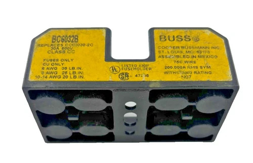 Bussmann BC6032B 2-Pole Class CC Fuse Block — product image 2 of 5