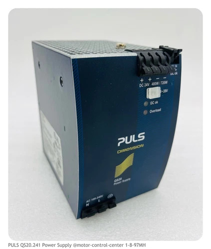 PULS DIMENSION QS20.241 480W 24V 20A DIN Rail Power Supply — primary product image