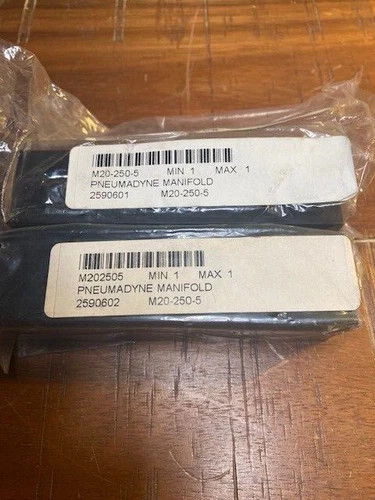 Pneumadyne M20-250-5 Pneumatic Manifold, Aluminum, 1/4 NPT, 5 Stations (Lot of 2)