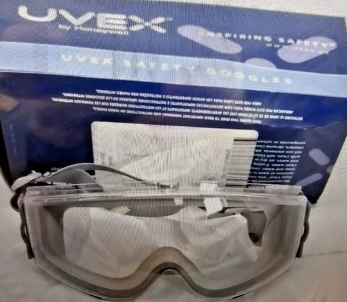 UVEX Stealth Safety Goggles S3960C Gray Body Clear XR Lens
