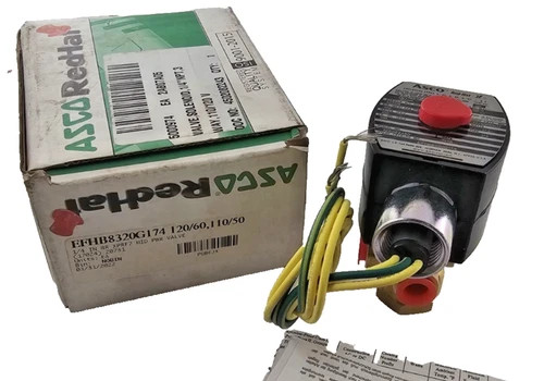 ASCO Red-Hat II EFHB8320G174 Solenoid Valve 1/4" 3-Way Brass — product image 7 of 7