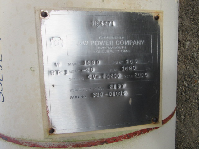 J-W Power Company Gas Scrubber Vessel 20" x 6'6" — product image 8 of 9