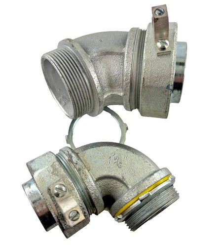 Eaton Crouse-Hinds LT15090G 1-1/2" 90-Degree Liquidtight Grounding Connector without Insulated Throat (Quantity 2) — product image 3 of 5
