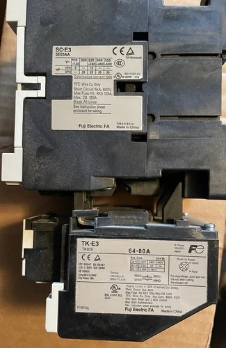 Fuji Electric SC-E3 SE65AA 3-Pole Magnetic Contactor with TK-E3 Overload Relay