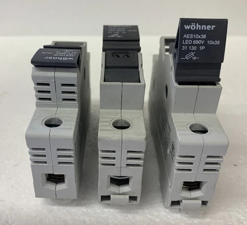 Wohner AES10x38 32A LED 690V 1P Fuse Holder (Lot of 8)