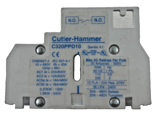 Cutler-Hammer C320PPD10 Auxiliary Contact — primary product image