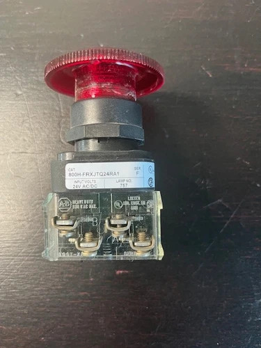 Allen Bradley 800H-FRXJTQ24RA1 Red Illuminated Emergency Stop Pushbutton — primary product image