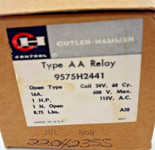Cutler-Hammer Type A Relay 9575H2441 — primary product image