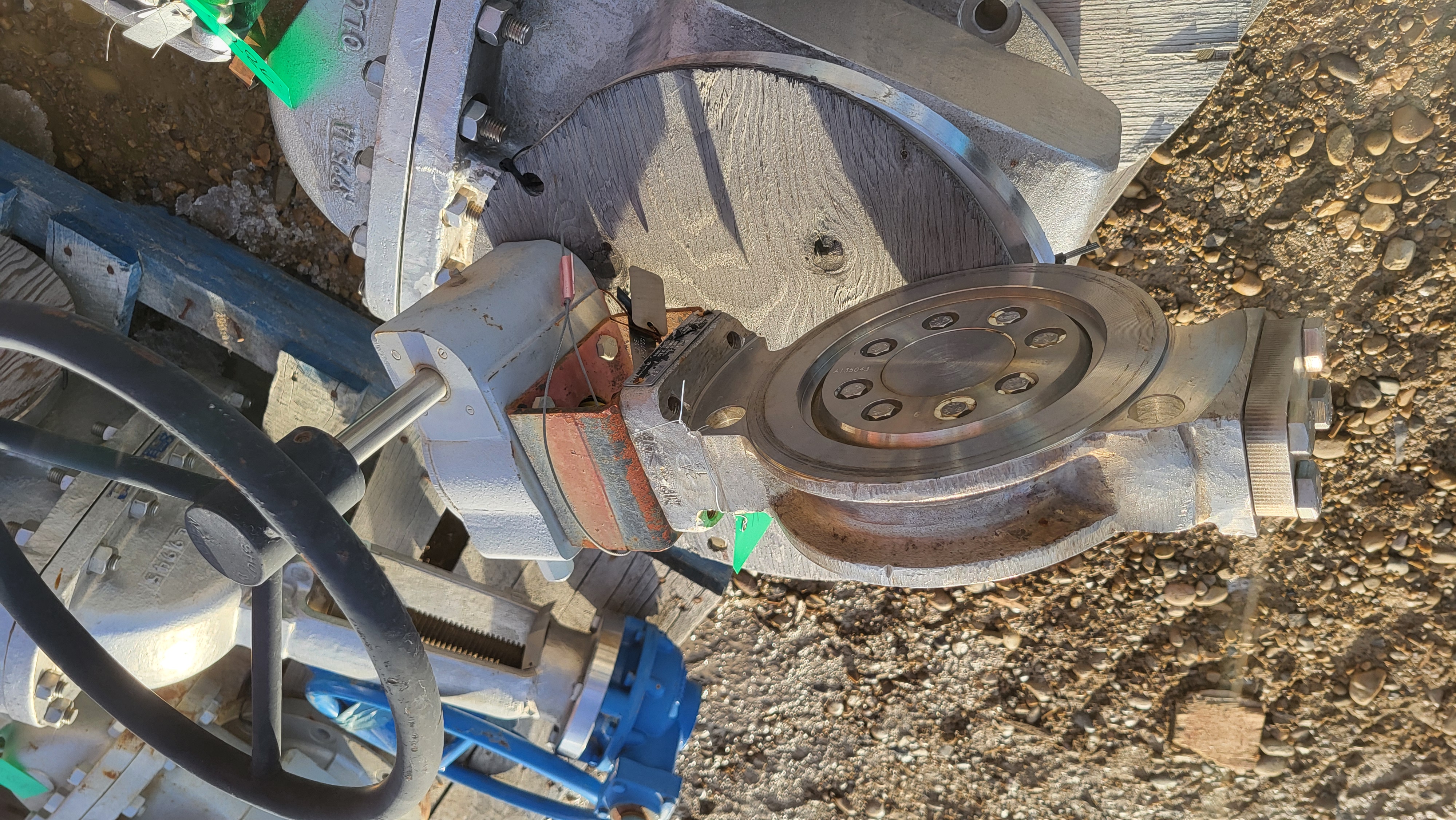 Tricentric Score Valves Class 150 6-Inch Triple Offset Butterfly Valve with Rotork Type 18 Gear Actuator
