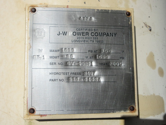 J-W Power Company Gas Scrubber Vessel 20" x 6'6" — product image 9 of 10