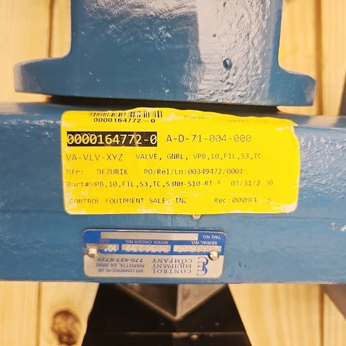 DeZURIK 10" V-Port Ball Control Valve VPB CL-150 with PMV P5 Positioner — product image 5 of 7