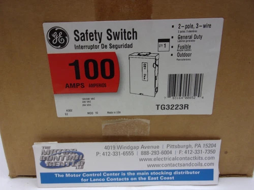 General Electric TG3223R General Duty Safety Switch, 100A, 240V, Outdoor — primary product image