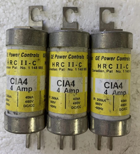 Lot of 24 GE Power Controls HRC II-C CIA4 4 Amp Fuses — primary product image