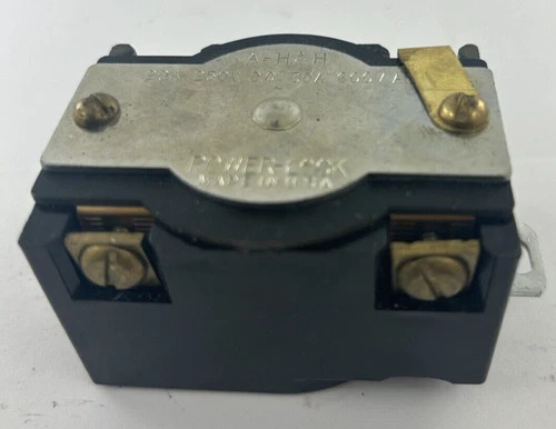 Arrow Hart 20403 Power-Lock Single Receptacle Grounded 4-Wire Bakelite — product image 2 of 5