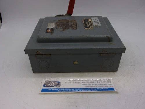 Cutler-Hammer DU361U Heavy Duty Safety Switch 30A 600V 3P Non-Fusible NEMA 1 — product image 7 of 8