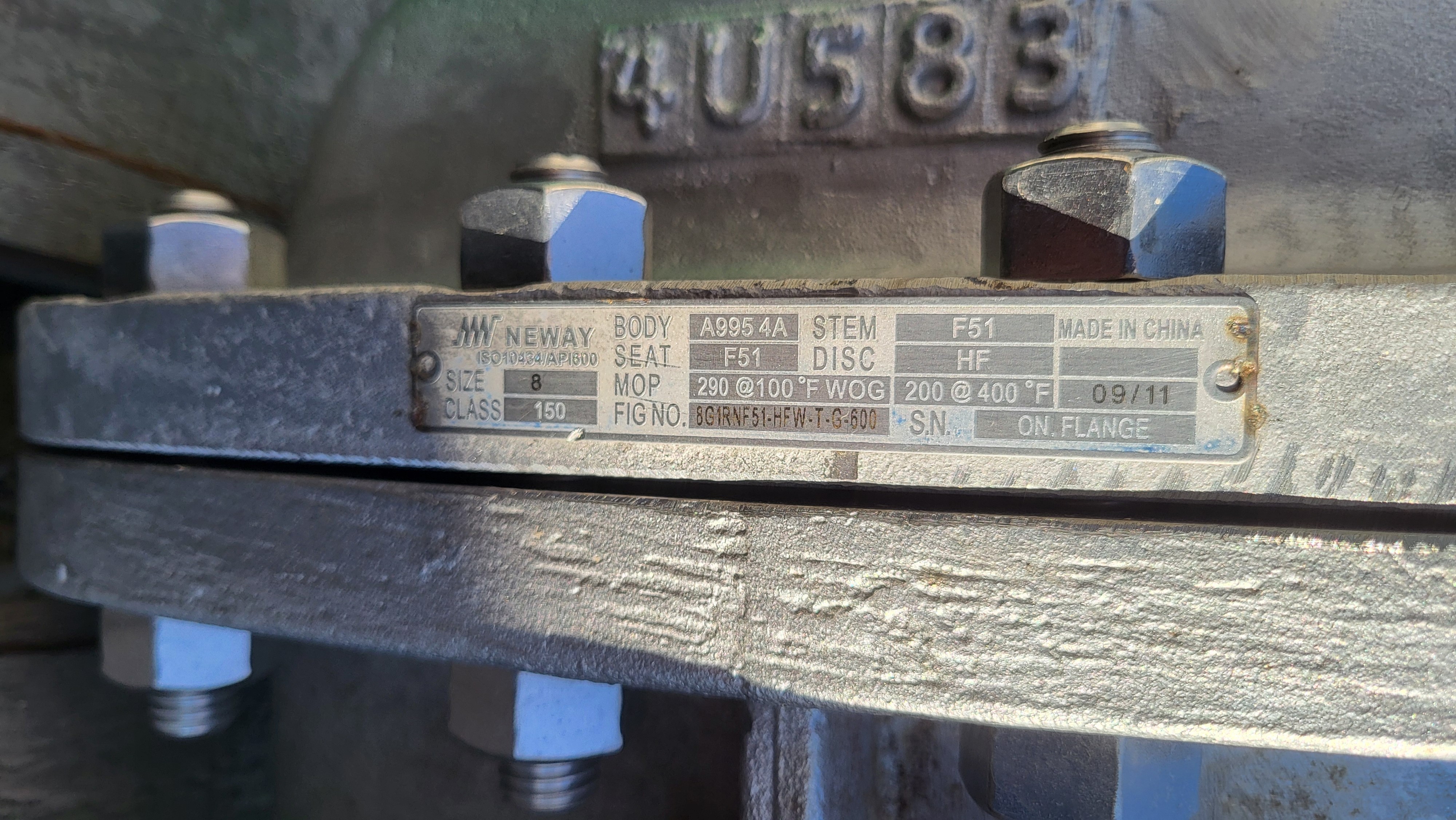 Neway BG1RNF51-HFW-T-G-600 8-Inch Class 150 Gate Valve — product image 4 of 4
