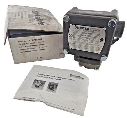 Barksdale P1X-K85SS-T Explosion-Proof High Pressure Switch — product image 9 of 9
