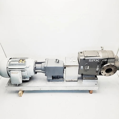 SPX Waukesha Cherry-Burrell 5070 Rotary Positive Displacement Lobe Pump with 15 HP Motor and 7.70:1 Gearbox