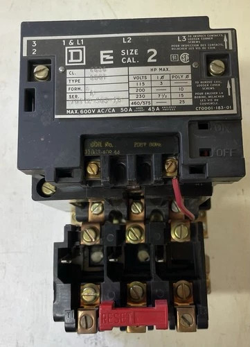 Square D 8536SDO1V06 Size 2 Series A Full Voltage Non-Reversing Starter — primary product image
