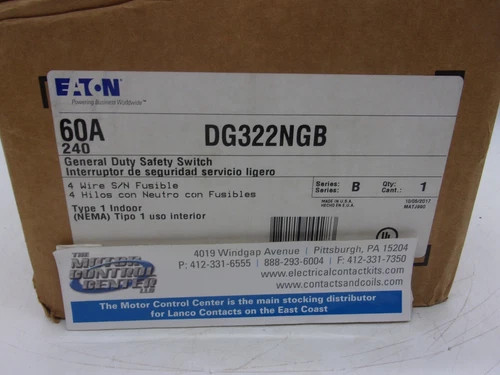 Eaton DG322NGB 60A General Duty Safety Switch — primary product image