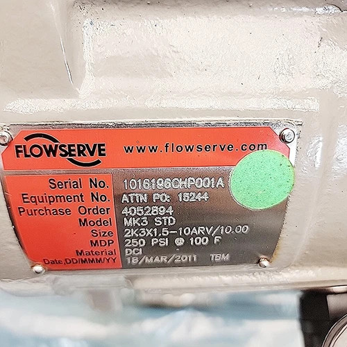 Flowserve Durco 2K3x1.5-10ARV MK3 STD Chemical Process Centrifugal Pump — product image 4 of 6