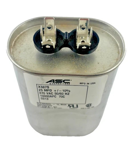 ASC X387S Motor Run Capacitor 25 MFD 370 VAC — product image 2 of 4
