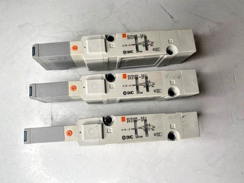 SMC SV3100-5FU Pneumatic Solenoid Valve (Lot of 3)