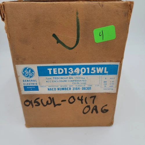 General Electric TED134015WL 3-Pole 15A Molded Case Circuit Breaker — product image 3 of 8