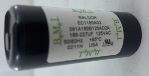 Baldor Electric Motor Run Capacitor EC1189A02 — product image 3 of 4