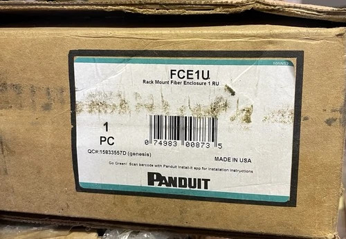 Panduit FCE1U Rack Mount Fiber Enclosure 1 RU Black 4 FAP/Cassette Slots