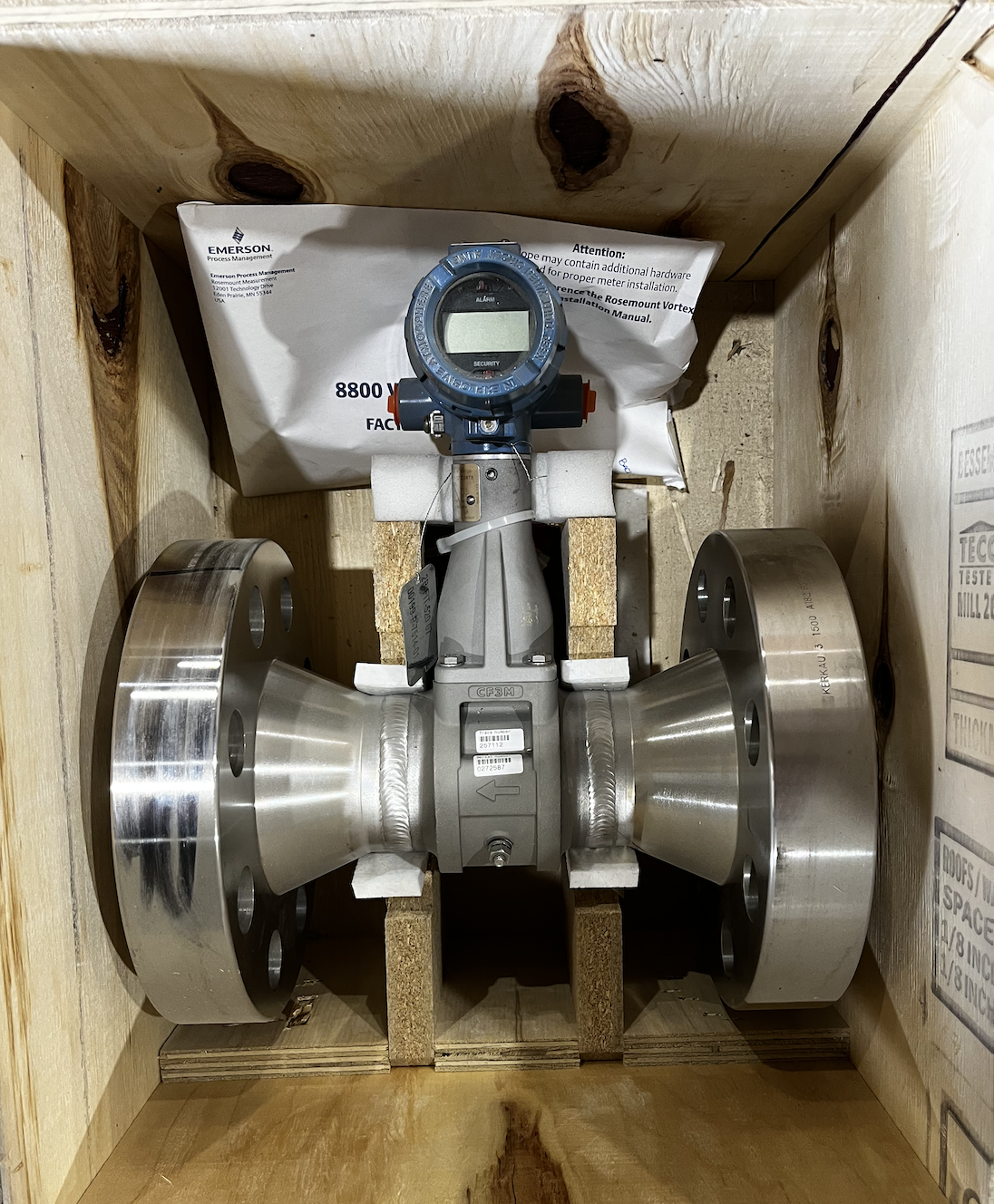 Rosemount 8800 Vortex Flowmeter 8800DF030SA1N1D1K1M5Q4Q8, 3-Inch, 1500 ANSI