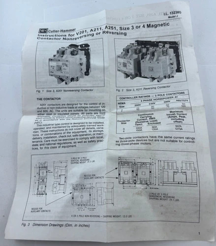 Cutler-Hammer A201K3CA Non-Reversing Contactor — product image 6 of 6