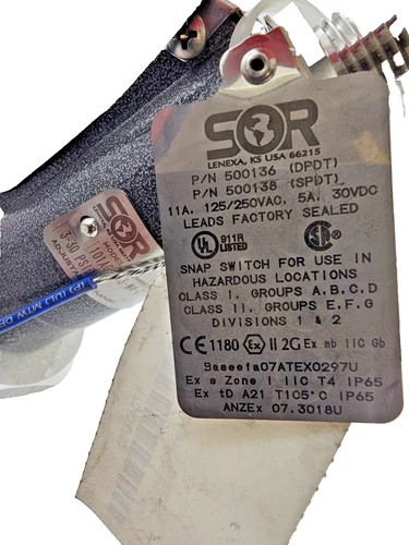 SOR 101AG-AF3-M4-C1A Adjustable Differential Pressure Switch, 3-30 PSID — product image 3 of 6