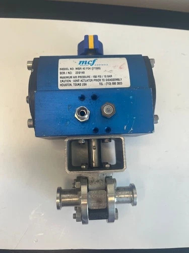 MCF MSR40F04 Pneumatic Actuated 1/2" Sanitary Ball Valve TT2566TET — primary product image