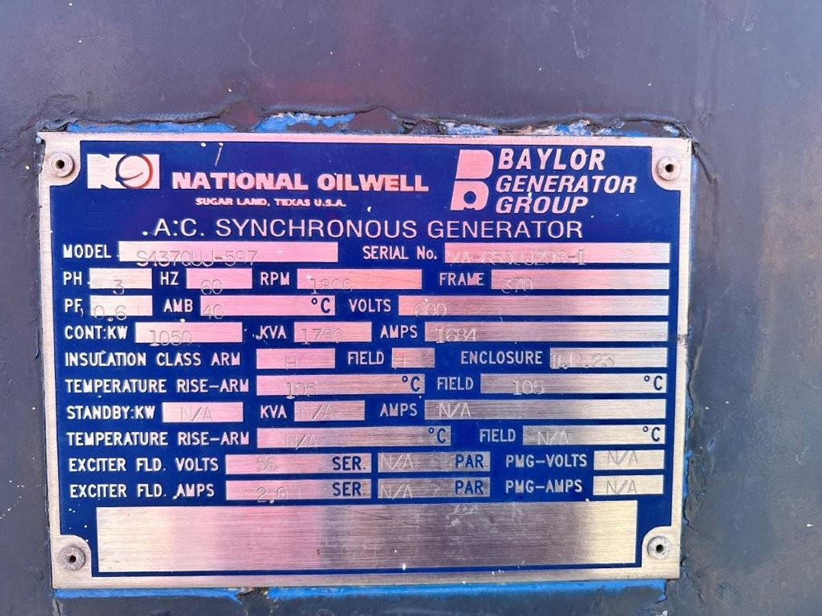 MTU 16V2000 1000 kW Diesel Generator Set with Stamford CC634C Alternator — product image 10 of 10