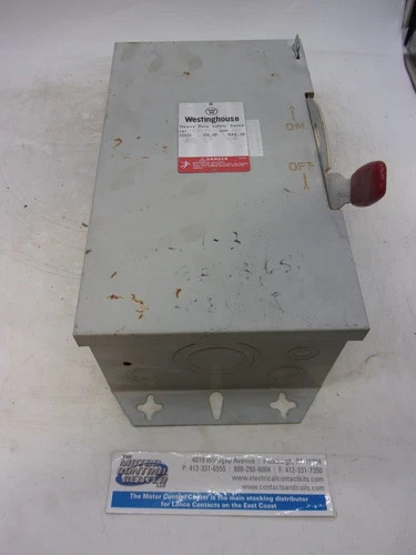 Westinghouse HFN222 Heavy Duty Safety Switch, 60A, 240V, 2-Pole, Fusible, NEMA 1