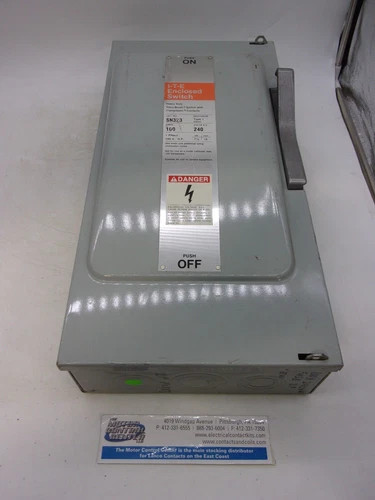 ITE Vacu-Break Heavy Duty Enclosed Safety Switch SN323, 100A 240V Fusible