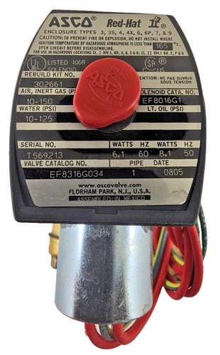 ASCO RedHat II EF8316G034 Solenoid Valve 3/8" NPT 3-Way Brass — primary product image