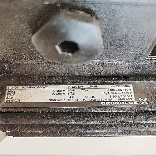 Grundfos CR10-02 A-GJ-A-V-HQQV Vertical Multistage Centrifugal Pump — product image 5 of 7