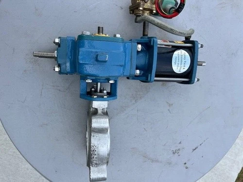 DeZURIK 3" BHP High Performance Butterfly Valve with PowerRac Actuator and ASCO Solenoid — primary product image